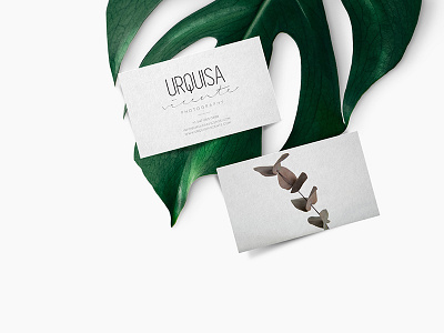 Urquisa Vicente Photographer Business Cards branding graphic design identity logo personal branding photographer photography