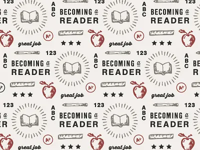 Another pattern for the books. 🍎 branding icon illustration pattern