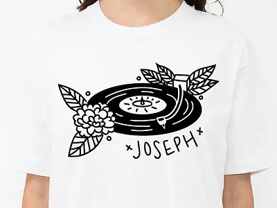 Joseph - Tee Idea floral flowers merch player record