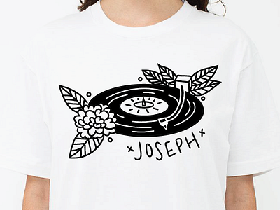 Joseph - Tee Idea floral flowers merch player record