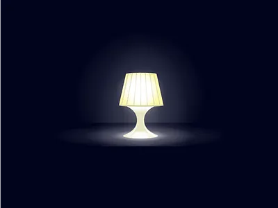 Little night helper illustration lamp light night shadow vector white