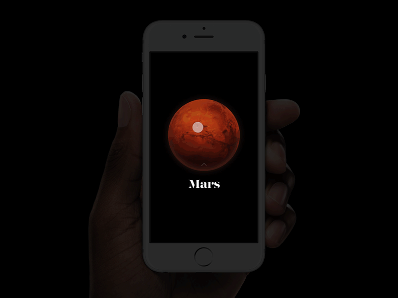 flinto test animation app dark design flinto gif planets prototype test ui