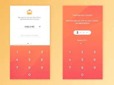 OTP Screen app icon illustration ios keyboard otp screen ui verification code