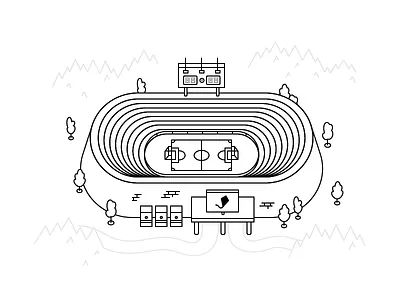 The lounge design football icon illustration scoreboard soccer stadium