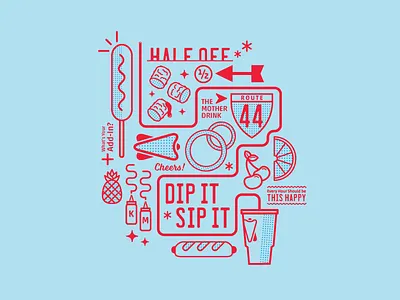 America's Drive-In cherry corn dog drink fast food food happy hour icon route 44 sonic tots