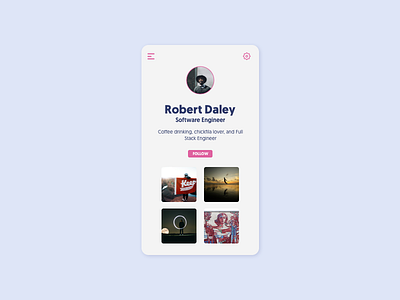 Concept User Profile 06 dailyui day06 profile user