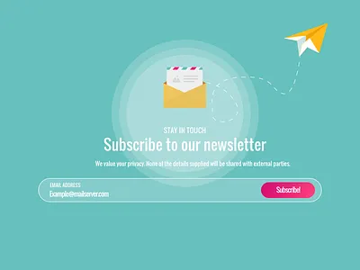 Newsletter - Stay in touch email newsletter subscribe