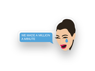 We made a million a minute sticker emoji hypebeast hypestartup ios kanye west kimoji sticker the life of pablo