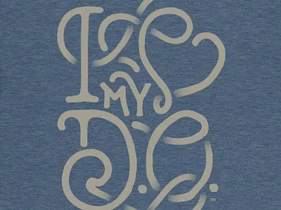 I Heart My D.O. Tee screen print t shirt design tee type design typography