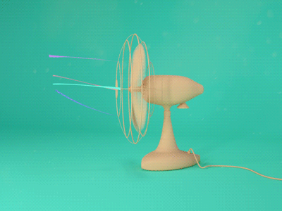 The Fan 3d animation c4d cinema 4d design gif loop motion design octane render