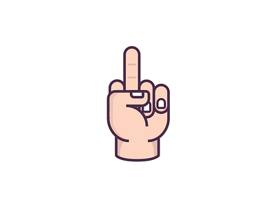 FU cursor flippin the bird hand icon illustration insult offensive