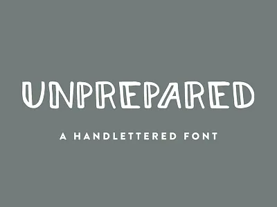 Unprepared - A Handlettered Font font fun funky handlettered playful purchase unprepared uppercase