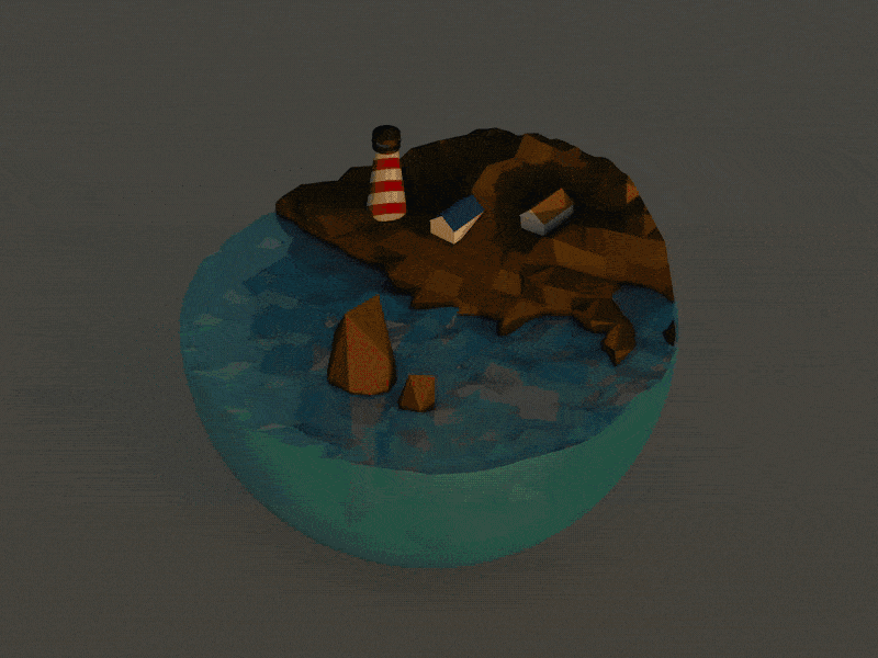 Climate Change: Animation Test 3d animation cinema 4d low poly