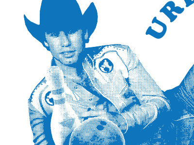 8 Seconds boot scootin bowling cowboy halftone sexy jeans travolta urban