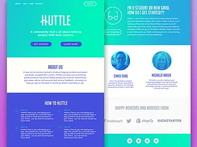 Huttle careers gradient website