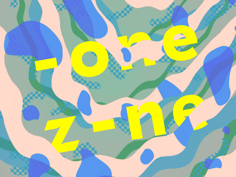 2 Zone 2d 3d abstract after effects animation blue checker gif illustrator simpsons type yellow