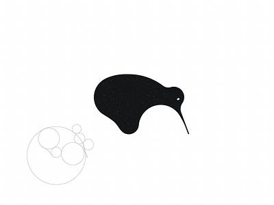 Kiwi logo animal bird black circle grid kiwi logo simple white