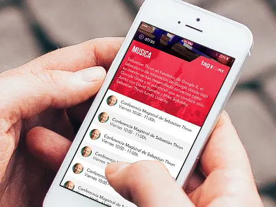 Tag concept app app design