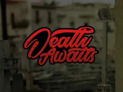 Death Awaits brush brushtype calligraphy cursive handlettering handmadefont handmadetype lettering script type typo typography