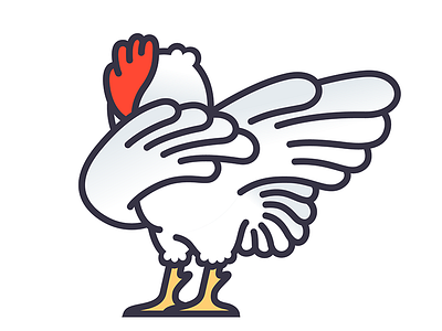 Dabbin' Rooster illustration illustrator vector