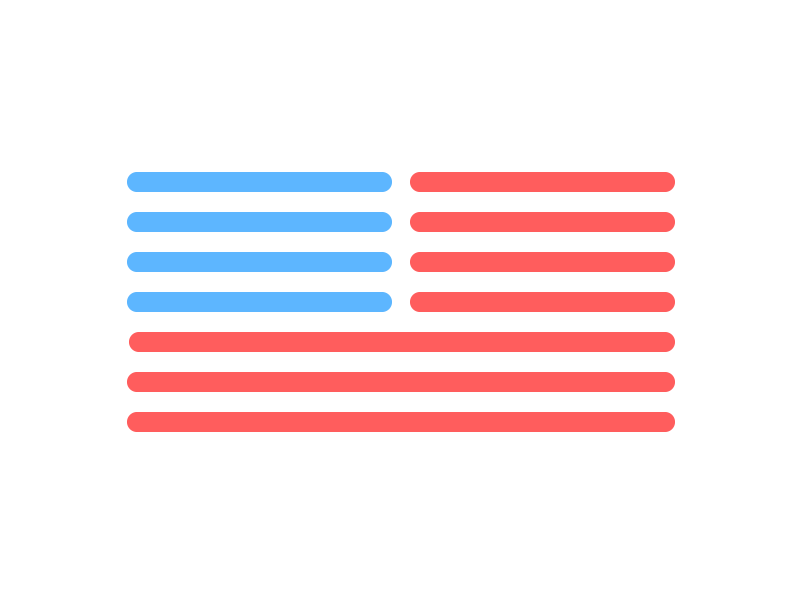 readabill animation blue flag icon illustration motion design red usa