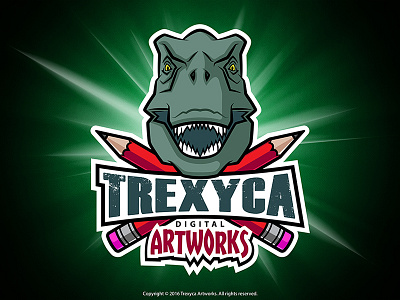 Trexyca Artworks Mascot Logo cartoon cartoon logo character design dino dinosaur logo mascot mascot design mascot logo t rex vector vectorworks