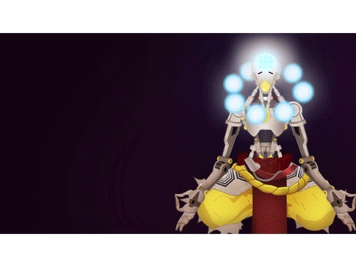 Zenyatta animated animation artwork character design design dribbble gif overwatch photoshop robot shot zenyatta