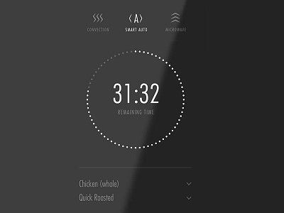 Smart microwave UI concept typography ui