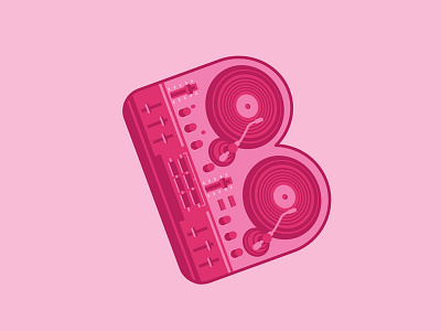 Blackformat logo playoff b blackformat dj illustrator music pink playoff vector