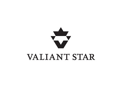 Valiant Star Logo Design branding identity logo logo design mono negative space portfolio star