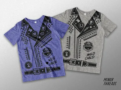 Kids Leathers baby punk kids leather jacket punk jacket shirt tee tshirt