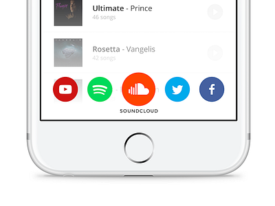 Share your playlist app black iphone mobile playlist share sketch ui ux white