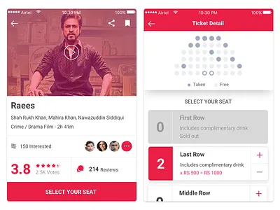 Movie ticket selection (WIP) movie selection ticket