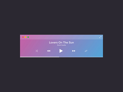 Mini Music Player clean design flat illustrator mac mini music player modern music player photoshop ui web