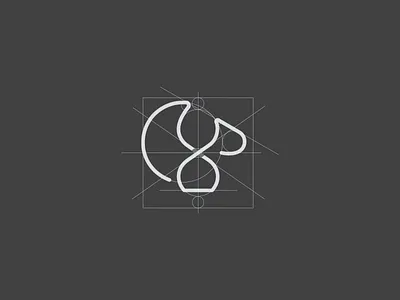 Squirrel grid animal app crypto design geometric grid icon icons industrial line art logo minimal minimalist modern mono line ratio squirrel tech technology vector