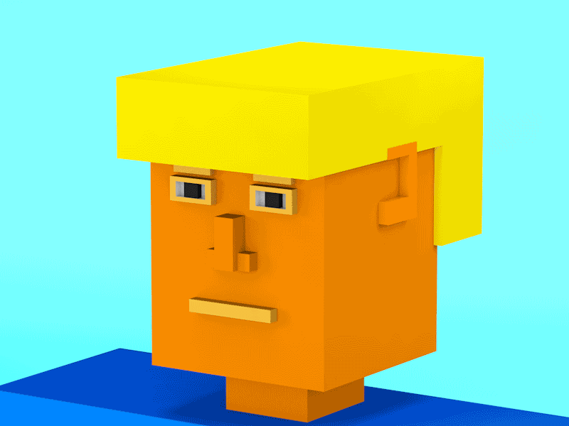 drumpf 3d c4d cinema 4d low poly render trump