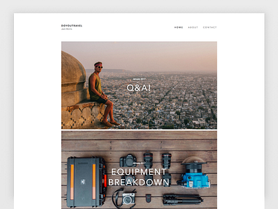 Do You Travel landing page minimalist photography simple web design web development white wordpress theme