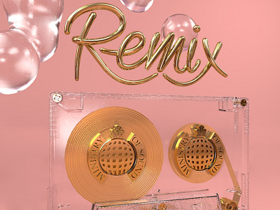 Remix animation gold gravity liquid mixtape remix typography