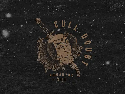 Cull Doubt brand bronze brush illustration pen tool samurai texture