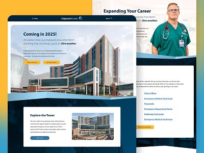 Crystal Spring Tower healthcare landing page ui ux web design