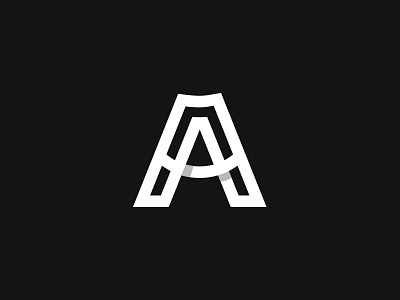 A a black design font letter lettering line marks monogram skecth type typography