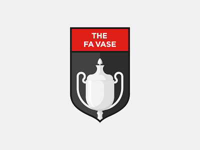 The FA Vase black crest flat football logo red soccer the fa the fa vase trophy vase