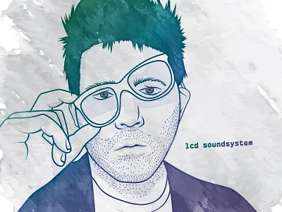 LCD Soundsystem illustration illustrator james murphy lcd soundsystem music portrait watercolor