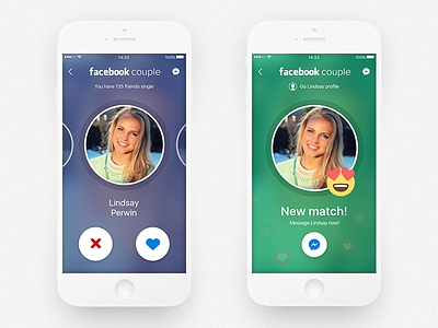 Facebook Couple Concept New App app couple facebook love social ui ux