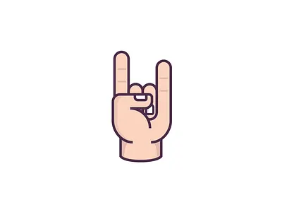 Rock On! hand icon illustration rock and roll
