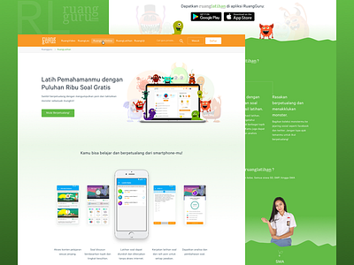 Ruanglatihan Redesign design learning app monster redesign sketch app tutor app ui ux