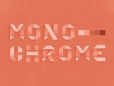 Monochrome design gradient graphic design lettering monochrome origami typography vector