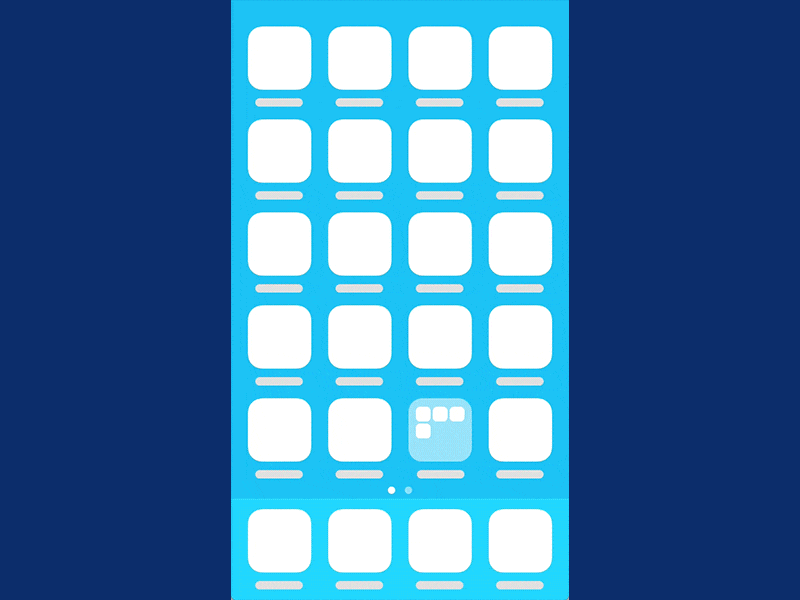 iOS App Folder animation apple gif ios ios10 iphone splash transitions