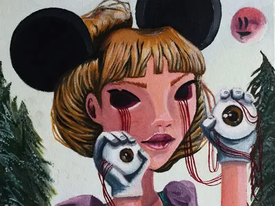 Her Eyes disney eyes girl illustration painting thread