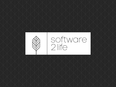 Software2life, logo for software company black digital it life logo logotype pattern soft software tree white